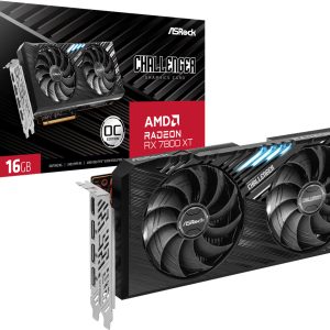 ASRock Challenger Radeon RX 7800 XT OC Grafikkarte – 16GB GDDR6, 1x HDMI, 3x DP