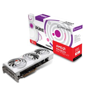 SAPPHIRE PURE AMD Radeon RX 7700 XT Gaming Grafikkarte – 12GB GDDR6, HDMI, 3x DP