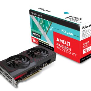 SAPPHIRE PULSE RADEON RX 7600 XT GAMING OC Grafikkarte – 16GB GDDR6, 2x HDMI, 2x DP