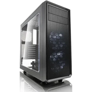 Fractal Design Focus G ATX Gaming Gehäuse mit Seitenfenster, grau