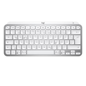 Logitech MX Keys Mini Minimalist Wireless Illuminated Keyboard, wireless bluetooth keyboard, pale grey