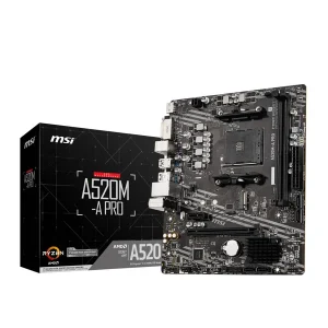 MSI A520M-A PRO mATX motherboard socket AM4 DVI / HDMI / M.2 / SATA