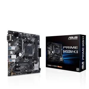 ASUS Prime B450M-K II mATX Mainboard Sockel AM4 M.2/USB3.2/DVI/VGA/HDMI