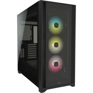 Corsair iCUE 5000X RGB Mid- Tower ATX Gaming case black TG side window