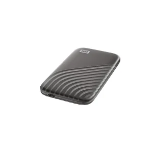 WD My Passport SSD 4 TB USB-C 3.2 Gen 2 stoßfestes Metallgehäuse grau