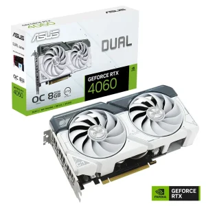 ASUS DUAL GeForce RTX 4060 OC White Gaming Grafikkarte 8GB GDDR6, 1xHDMI, 3xDP