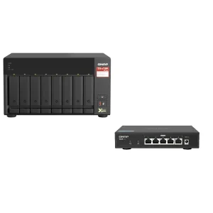 QNAP TS-873A-SW5T TS-873A-8G NAS System + QSW-1105-5T Switch