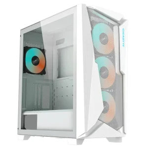 GIGABYTE GB-C301GW-TYPE-C-V2 Midi Tower Gaming Gehäuse mit Sichtfenster white