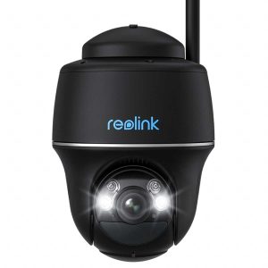 Reolink Argus Series B430 WLAN surveillance camera Black 5MP (2880 & # 215; 1616), battery operation, IP64 weather protection, night vision in color, turning and tilt