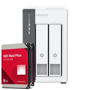 QNAP TS-216G 16TB WD Red Plus NAS-Bundle NAS inkl. 2x 8TB WD Red Plus 3.5 Zoll SATA Festplatte