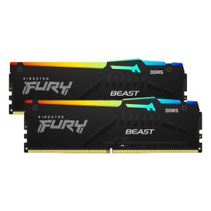 Kingston FURY Beast RGB Schwarz 32GB Kit (2x16GB) DDR5-6000 EXPO CL36 DIMM Arbeitsspeicher