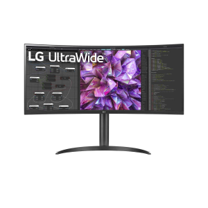 LG 34WQ75X-B Curved Monitor – HDR10, Höhenverstellung, USB-C