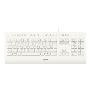 Logitech K280e, cable-bound USB keyboard, white