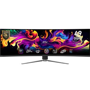 MSI MPG 491CQPDE QD-OLED Gaming Monitor – 144 Hz, 0,03ms GTG MSI OLED Care 2.0, HDMI 2.1 mit 48Gbps Bandbreite, VRR und ALLM Unterstützung