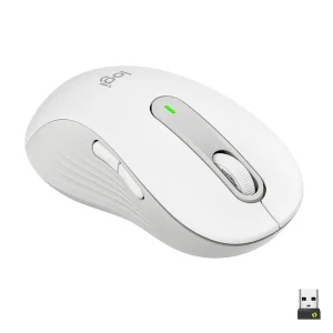 Logitech Signature M650 grey white, size L size L, left-handed bluetooth mouse, including Logi Bolt adapter