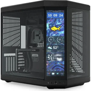 HYTE Y70 Touch Infinite Pitch Black ATX Midi Tower Gaming Gehäuse schwarz Seitenfenster