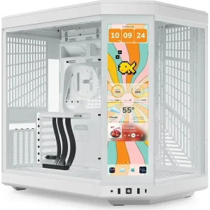 HYTE Y70 Touch Infinite Snow White ATX Midi Tower Gaming Gehäuse weiß Seitenfenster