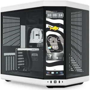 HYTE Y70 Touch Infinite Panda ATX Midi Tower Gaming Gehäuse weiß/schwarz Seitenfenster