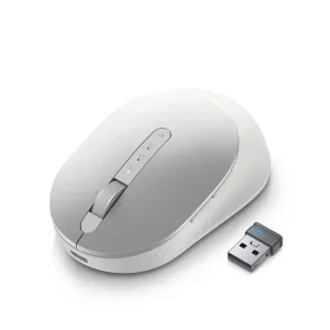 Dell Premier Wireless Mouse MS7421W Platinum Silver – Bluetooth, USB-Dongle, USB-C, 4000 DPI, 7 Tasten, 80g