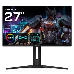 Gigabyte Aorus FO27Q3 68,6 cm (27″) QHD OLED Gaming Monitor 16:9 HDMI/DP/USB-C 360Hz 0,03ms FreeSync Premium