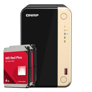 QNAP TS-264-8G 8TB WD Red Plus NAS-Bundle NAS inkl. 2x 4TB WD Red Plus 3.5 Zoll SATA Festplatte