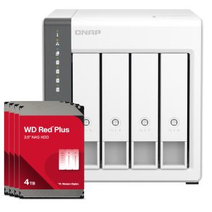 QNAP TS-433-4G 16TB WD Red Plus NAS-Bundle NAS inkl. 4x 4TB WD Red Plus 3.5 Zoll SATA Festplatte