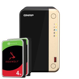 QNAP TS-264-8G 8TB Seagate IronWolf NAS-Bundle NAS inkl. 2x 4TB Seagate IronWolf 3.5 Zoll SATA Festplatte