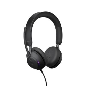 Jabra Evolve2 40 SE, two-sided headset, cable-bound USB-C connection, 3 microphones, noise-insulating design, MS teams certified