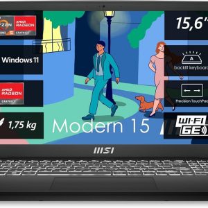 MSI Modern 15 B7M-284, Classic Black, Ryzen 5 7530U, 16GB RAM, 512GB SSD, DE