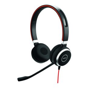 Jabra Evolve 40 Headset, Stereo, Cable, USB, 3.5mm Klink, Optimized for Skype for Business