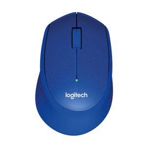 Logitech M330 Silent Plus Maus, blau