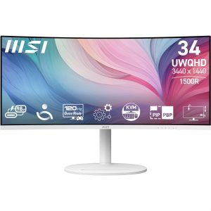 MSI MD342CQPWDE Office Monitor – Curved Panel, 120Hz Power Delivery 98Watt, Höhenverstellbar