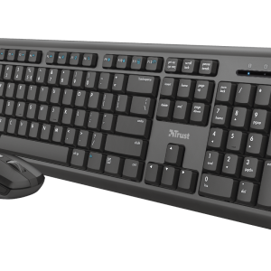 TRUST TKM-350 Tastatur und Maus Set, kabellos, es QWERTZ-Layout, Flüssigkeitsgeschützt