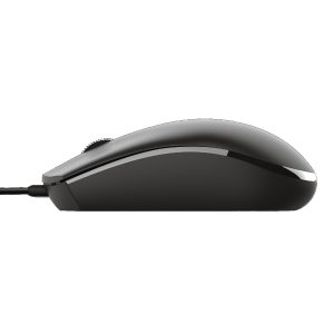 TRUST Basi Optical Mouse, kabelgebunden, 1200 dpi, 3 Tasten, beidhändig verwendbar, schwarz