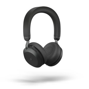 Jabra Evolve2 75 Headset, USB-A Kabellos, Bluetooth, Schwarz, mit Ladestation [MS zertifiziert]