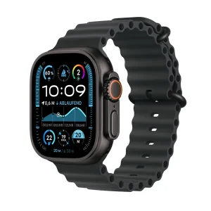 Apple Watch Ultra 2 LTE 49mm black titanium case with black ocean bracelet