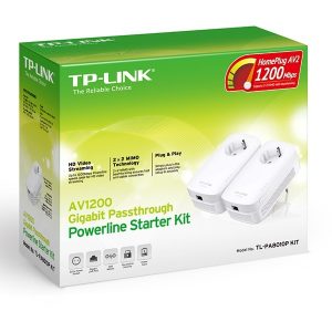 TP-Link Powerline Adapter (TL-PA8010P KIT) [1200 Mbit/s, 300m Reichweite, Gigabit LAN, 2 Adapter]