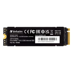 Verbatim Vi7000G SSD 2TB M.2 2280 PCIe Gen4 Internes Solid-State-Module mit Kühlkörper – Kompatibel mit PlayStation™ 5