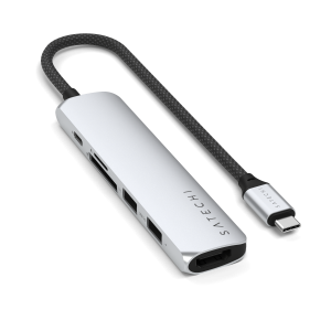 Satechi USB-C 6-in-1 Slim Multiport Adapter Silver