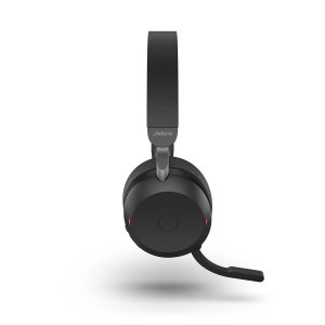 Jabra Evolve2 75 Headset, USB-C Kabellos, Bluetooth, Schwarz, mit Ladestation [MS zertifiziert]