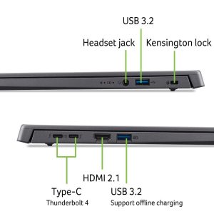 Acer Aspire 16 (A16-71M-708X) 16.0 WUXGA+, IPS, Intel Ultra 7-155H, 16GB RAM, 512GB SSD, Windows 11