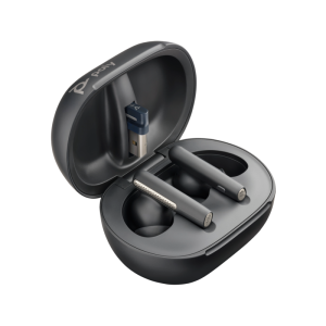 Poly Voyager Free 60 + UC Carbon Black Earbuds +BT700 USB-C Adapter +Touchscreen Charge Case