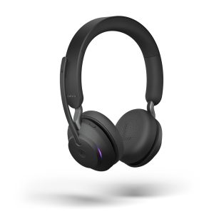 Jabra Evolve2 65 Headset, Stereo, kabellos, Bluetooth, schwarz inkl. Link 380 USB-C, Optimiert für Microsoft Teams