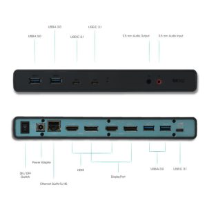 i-tec USB 3.0 / USB-C Dual Display Docking Station + Power Delivery