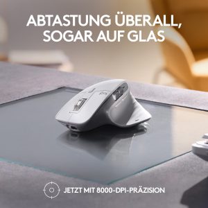 Logitech MX Master 3S für Mac Kabellose Performance-Maus – Hellgrau