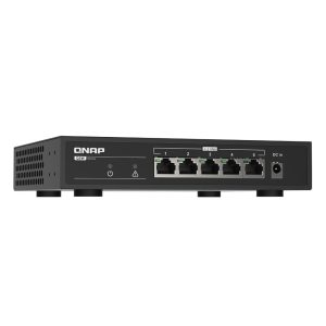 QNAP QSW-1105-5T 5-Port Unmanaged Switch [5x 2,5GbE (RJ45), Lüfterlos, Plug & Play]