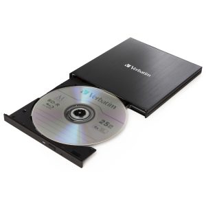 Verbatim Ultra HD 4K External Blu-ray Writer SlimLine USB-C 3.0