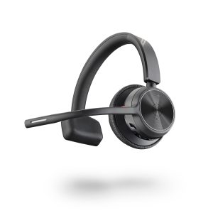 Poly Plantronics Voyager 4310 UC Bluetooth Headset, Nano Dongle with USB-A port, charging station, MS certified, Monaural
