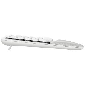 Logitech WAVE KEYS, white – Wireless ergonomic keyboard with padded palm rest