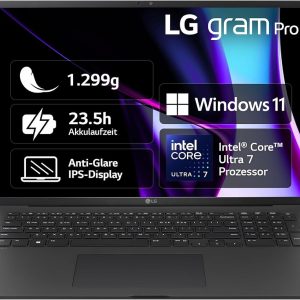 LG gram Pro 17, Core Ultra 7 155H, 16GB RAM, 1TB SSD, DE
